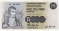 Clydesdale Bank Plc 1 And 5 Pounds 5 Pounds,  5. 1.1983